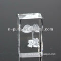 Square 3D Laser Etched Crystal Cube